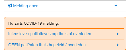 Laatste week melding huisartsen Covid-19